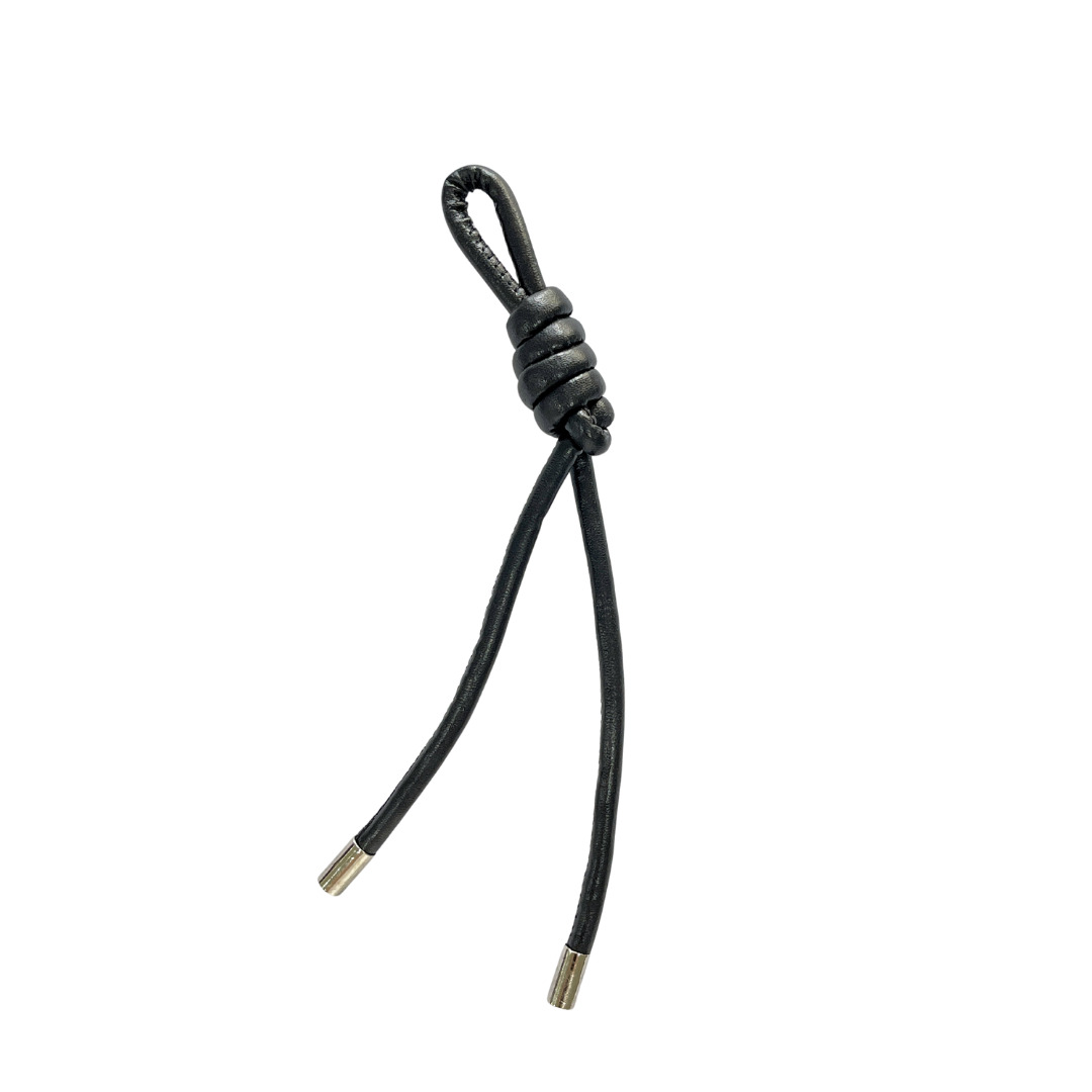 Snor til nøglering, sort PU
