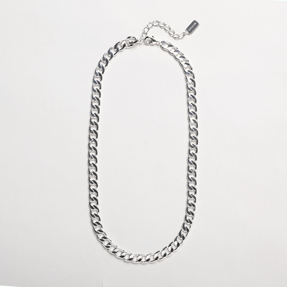 AC - Panser chain, 925S silverplated, 40 + 5CM