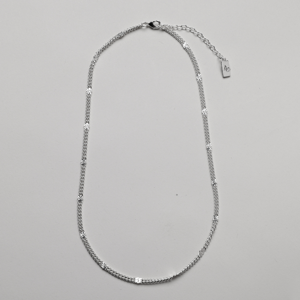 Fingerprint Chain, 925S sterling silver plated, 40 / 45 cm + 5 cm extender