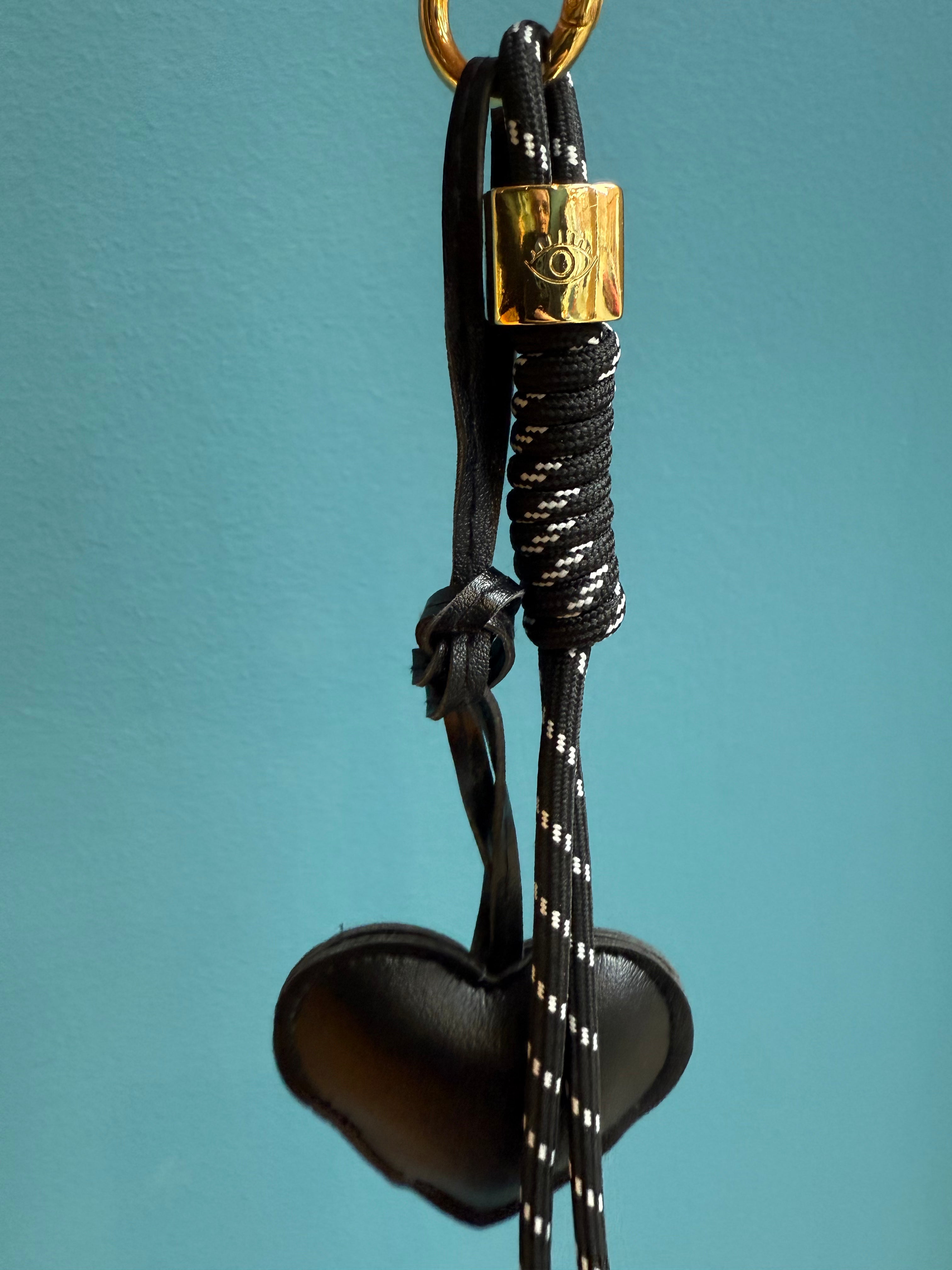 Lås til nøglering, rund, guldfarvet, Ø3 cm