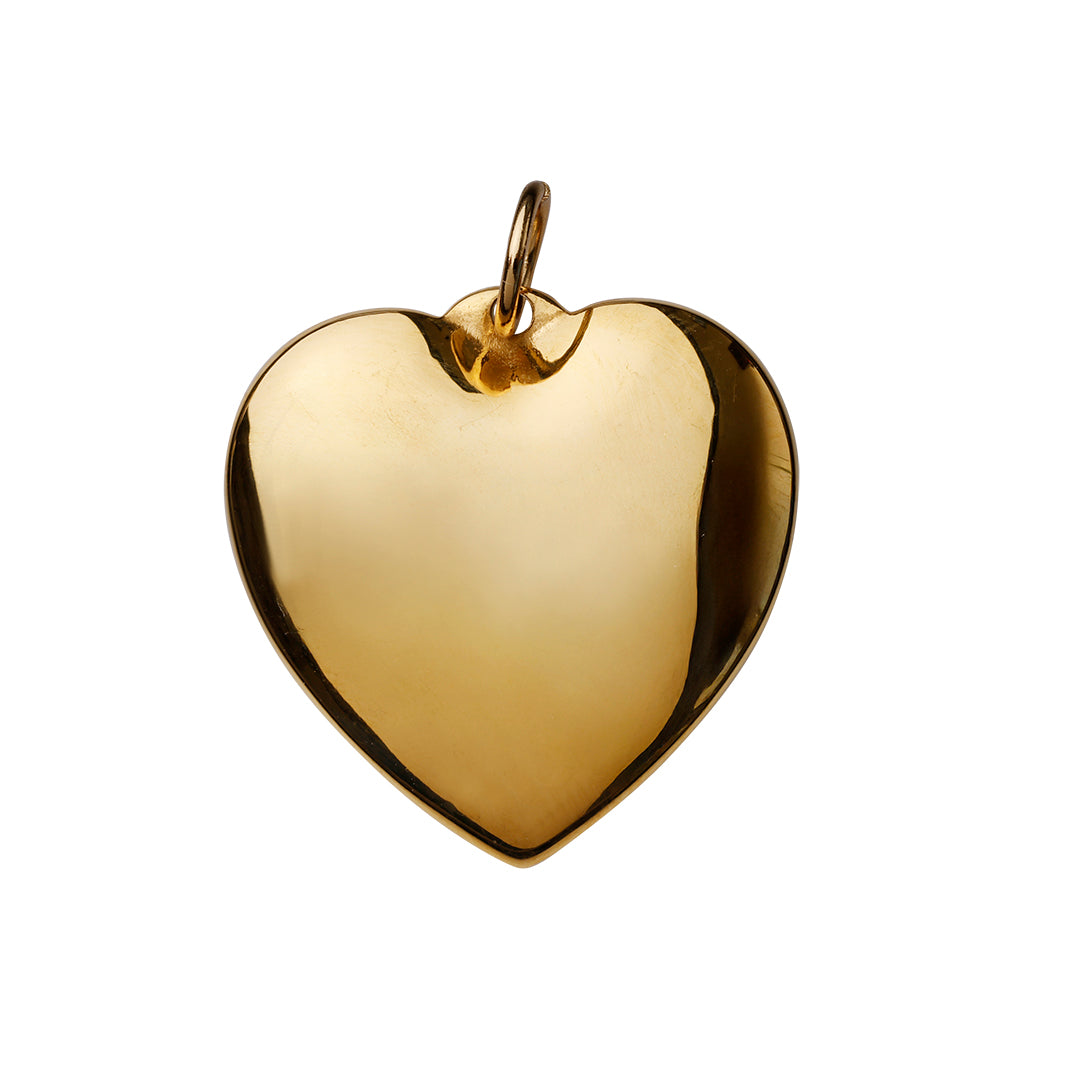 Vedhæng - Hjerte, Ø13MM, 18K FG