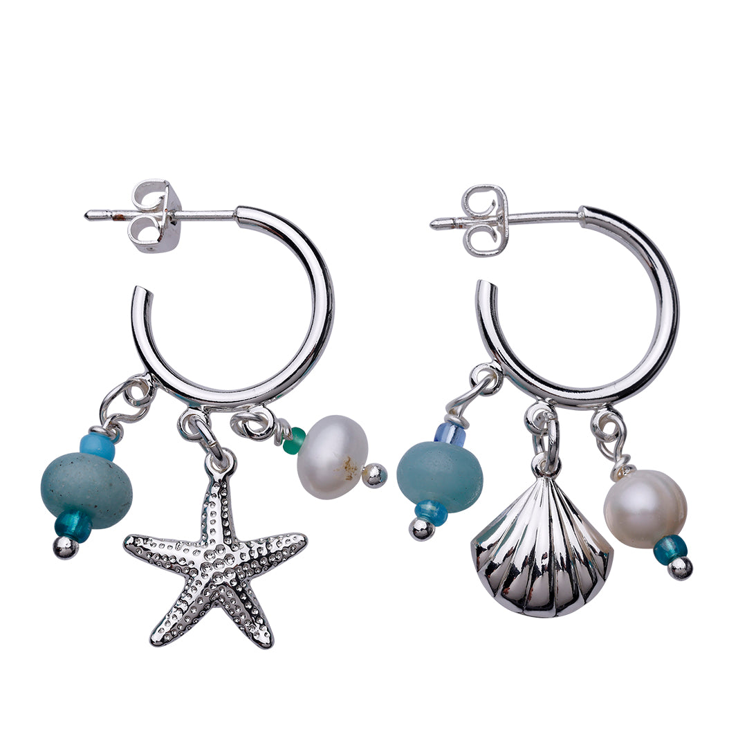 Ocean Dream Box No. 2 - Green and blue pearls and special designed sea pendants