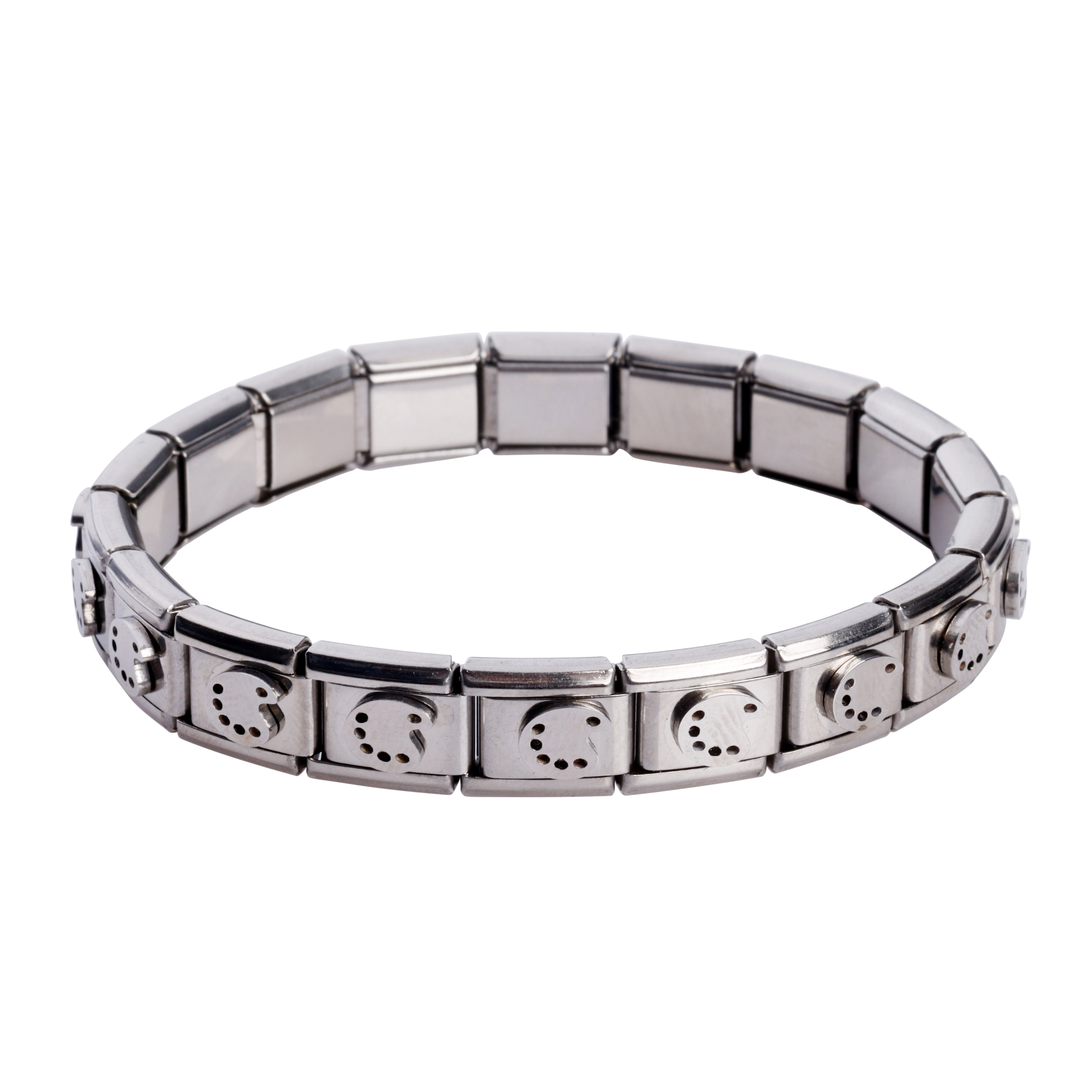 Mathildes Légato armbånd fyldt med farvepalette led, rustfrit stål, vandfast, 17+3 led