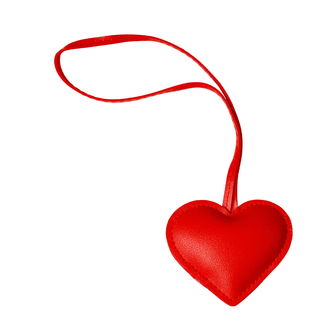 Rødt hjerte nøglering