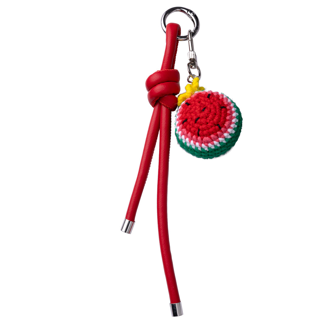 Hæklede frugter med pu snor, vælg en nøglering