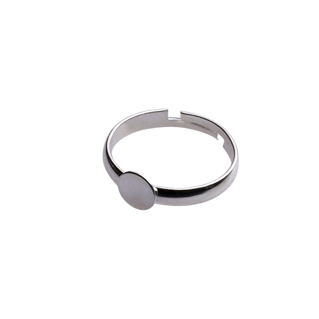 Onesize finger ring with flat back, Stainless Steel