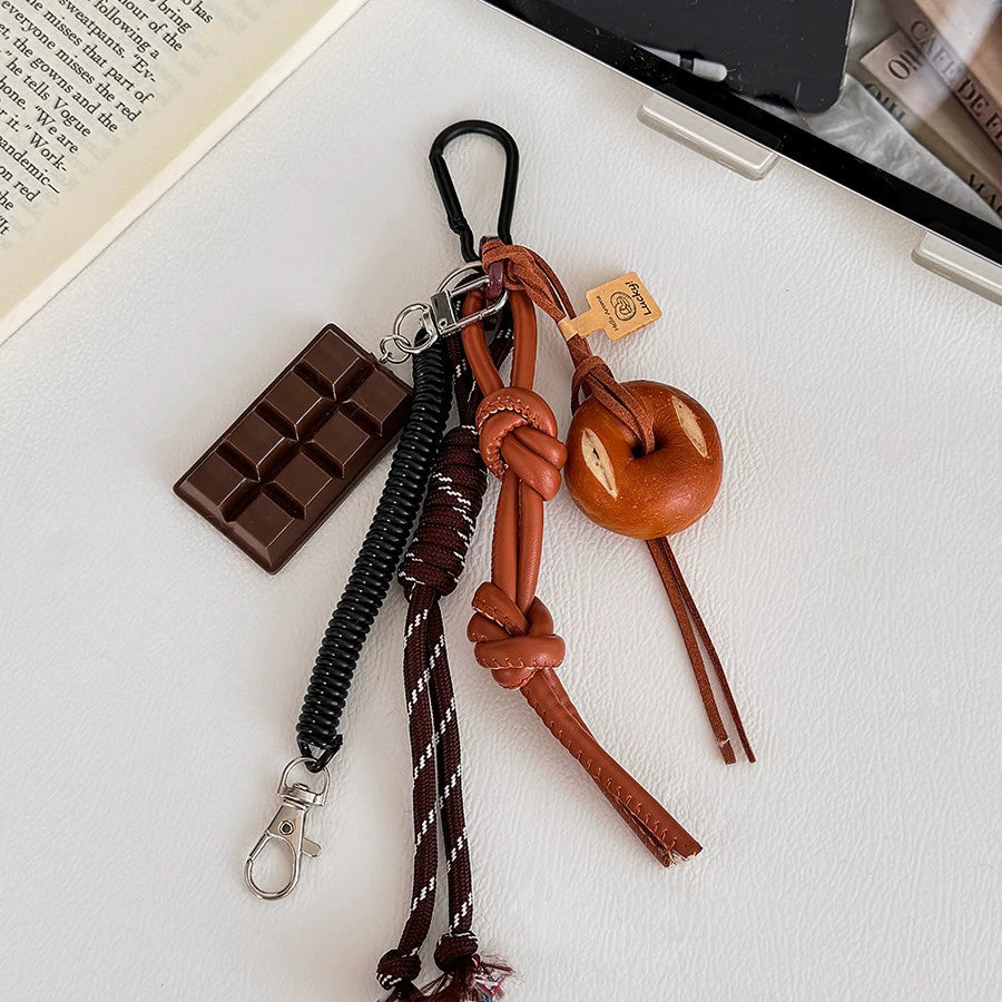 Brun chokolade keyhanger/nøglering bundt