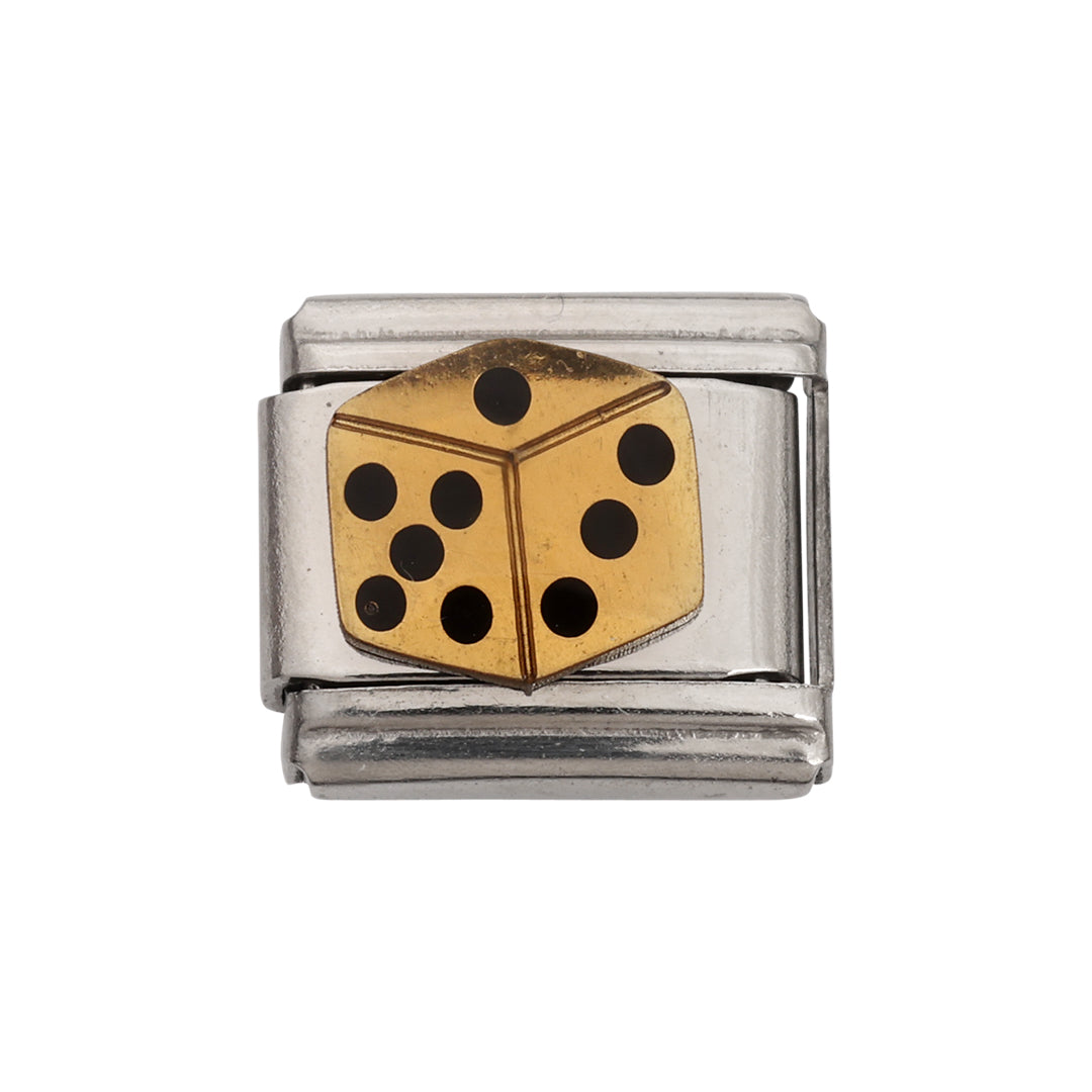 Cube link, 1 cm, stainless steel, waterproof