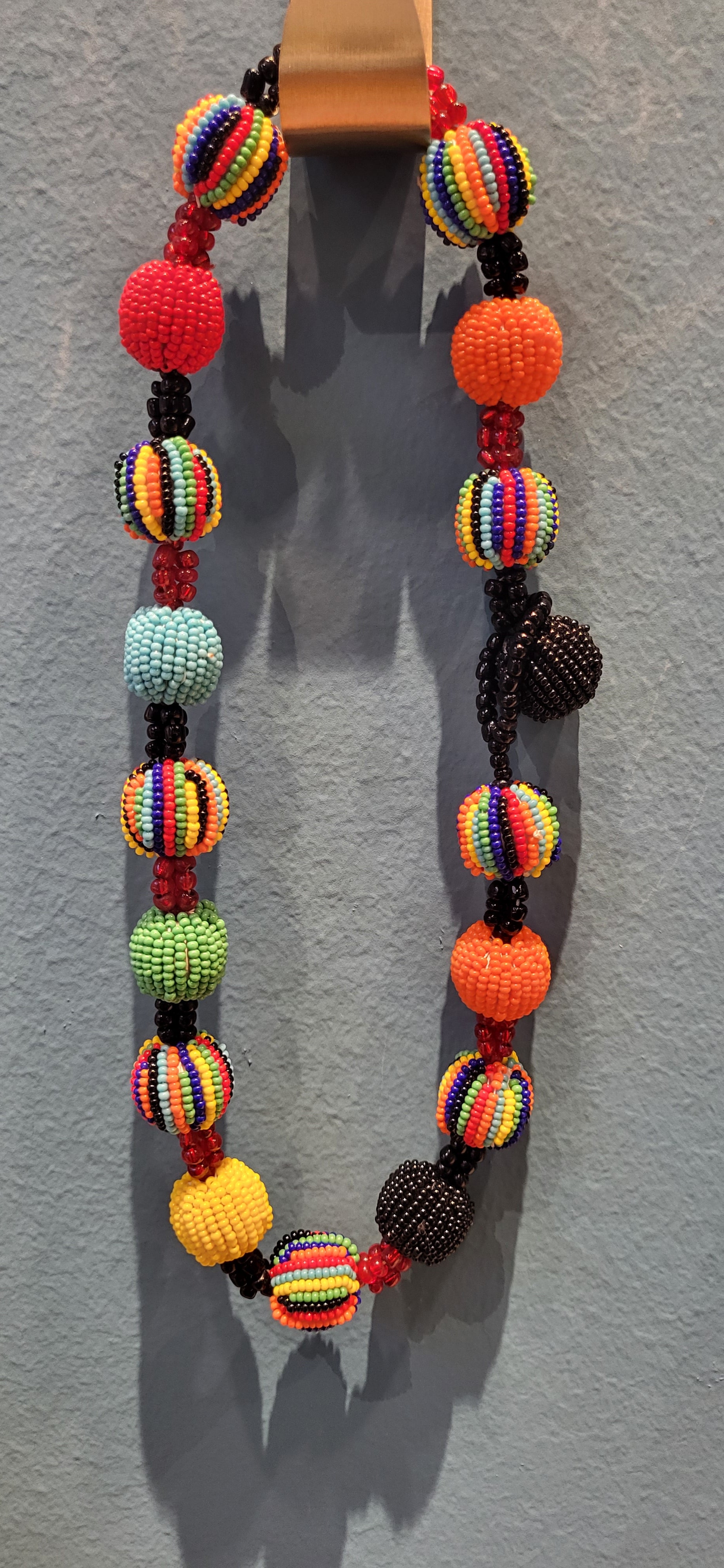 African Beaded Necklace - 45 cm