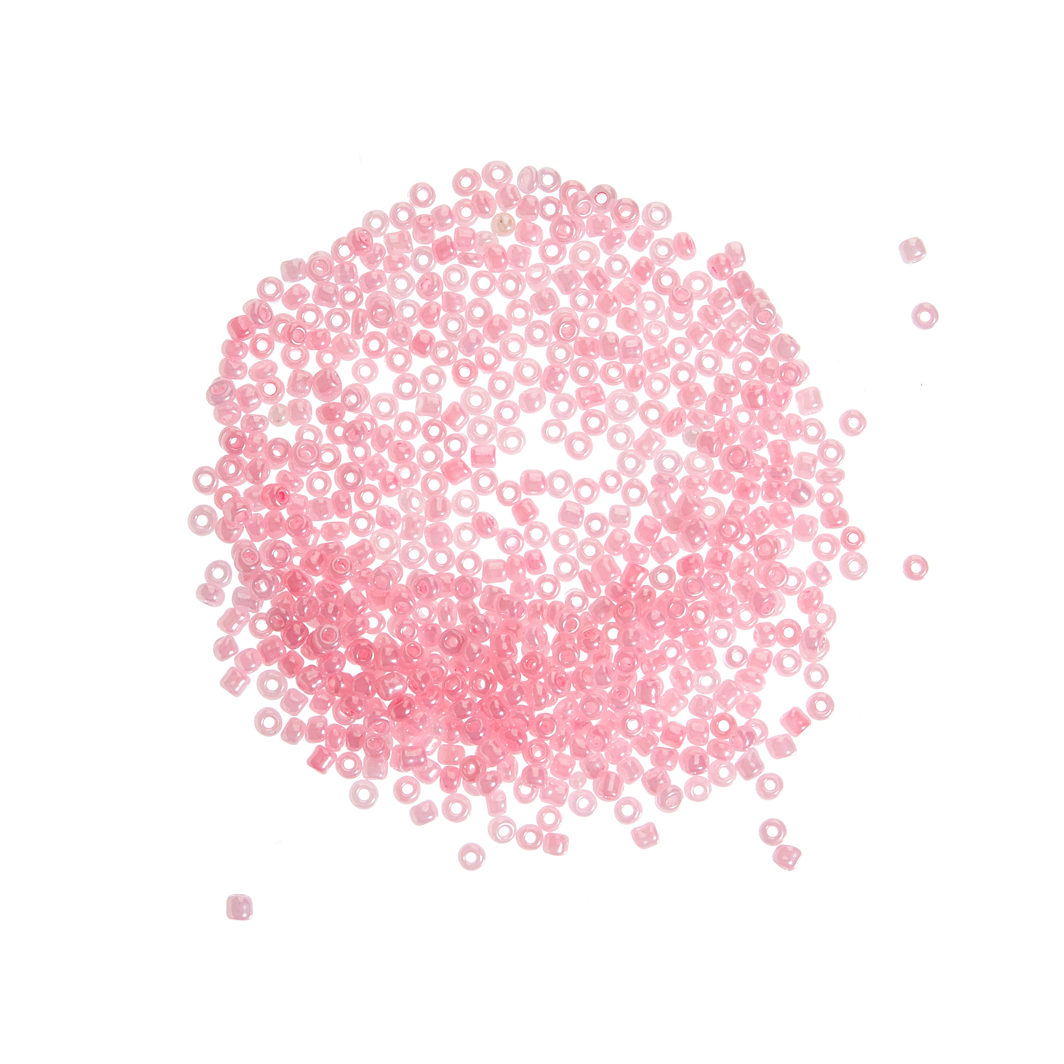 Tube pearls - pink, 10 grams, 2 mm