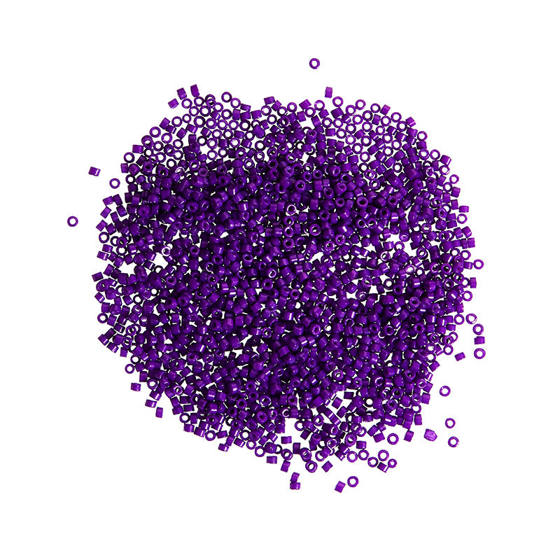 Tube beads - purple - 10 grams, 2 mm