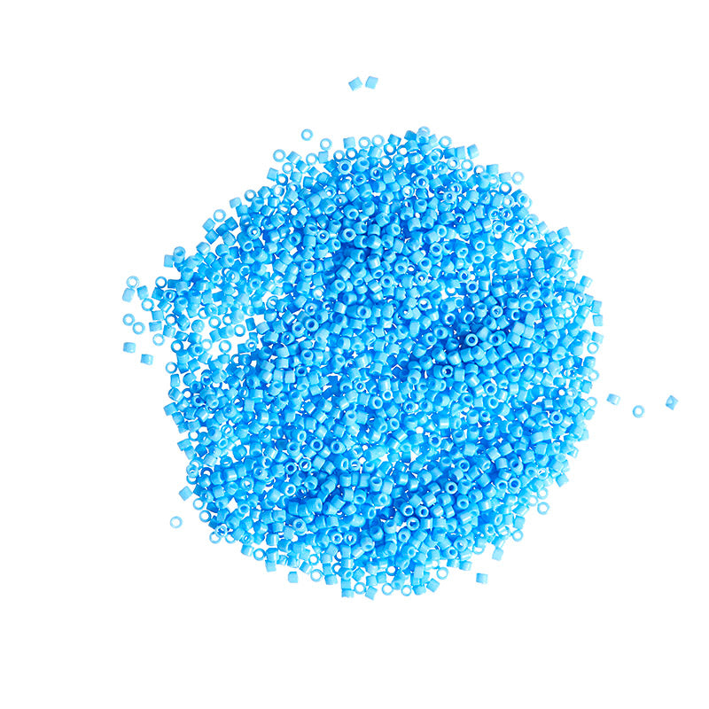 Tube beads - blue, 10 grams, 2 mm