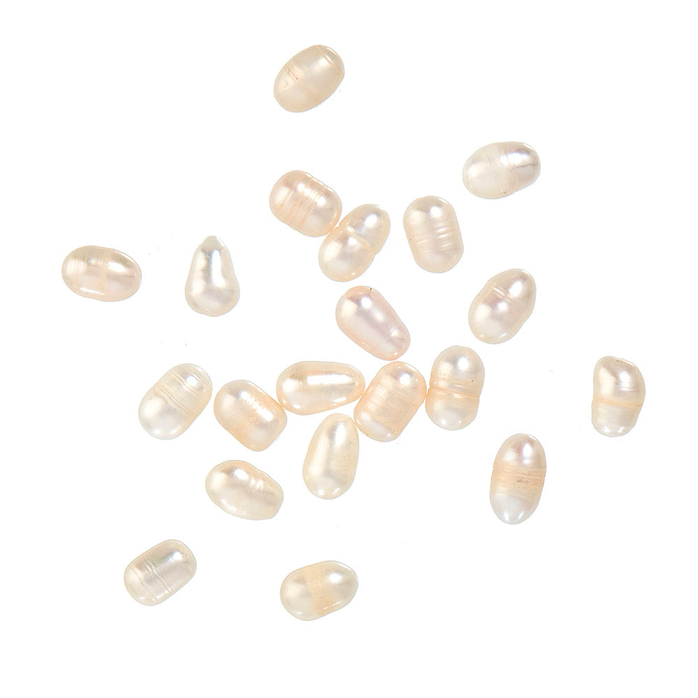 Rice freshwater pearls - 20 pcs, 10 x 5 mm