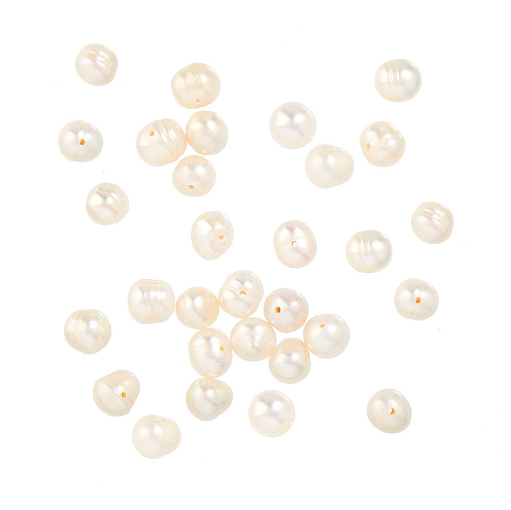 Freshwater pearls - 30 pcs, 6 mm