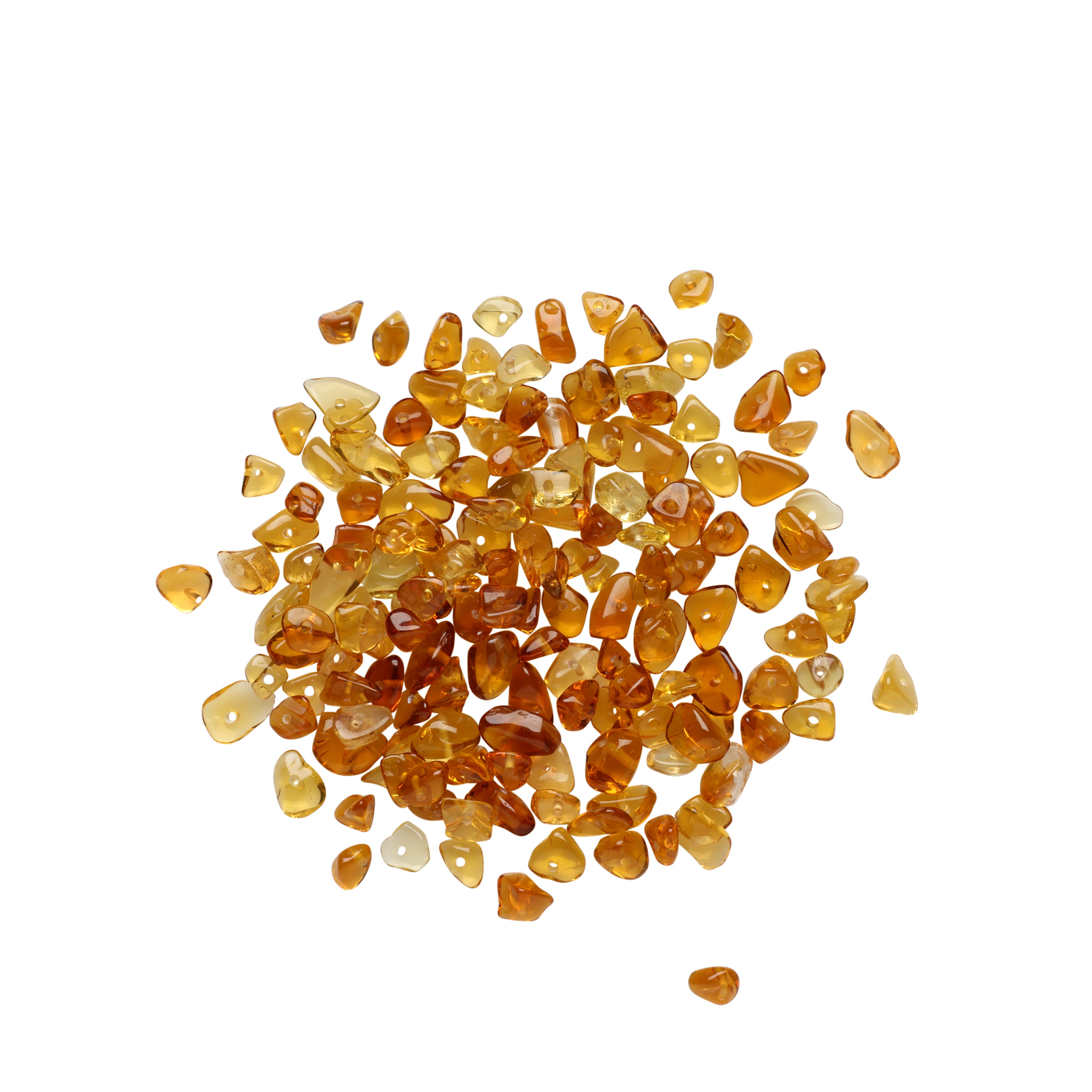 Chips of amber - 50 pcs, 5-10 mm 