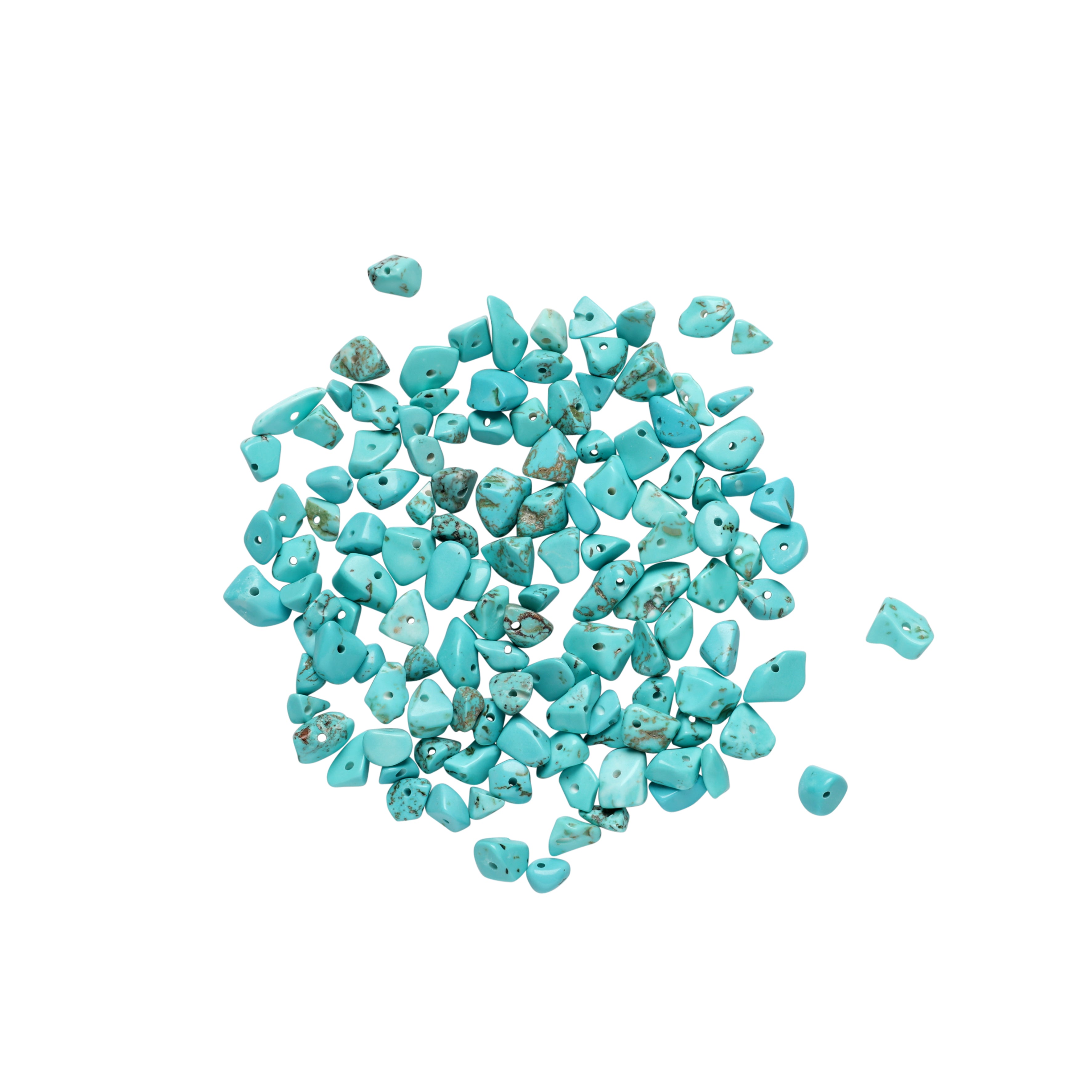 Chips of turquoise - 50 pcs, 5-10 mm 