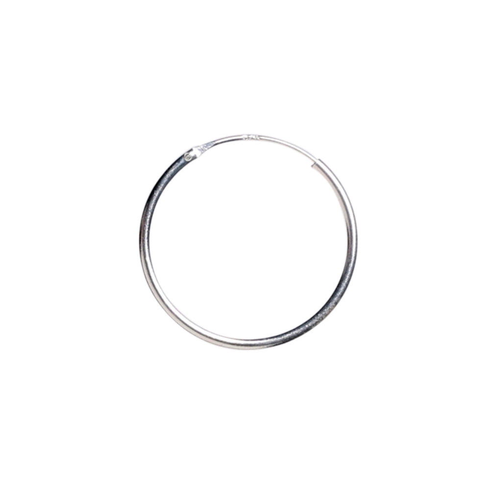 Click Hoops - 20 mm, Sterling Silver plated, 1 pair