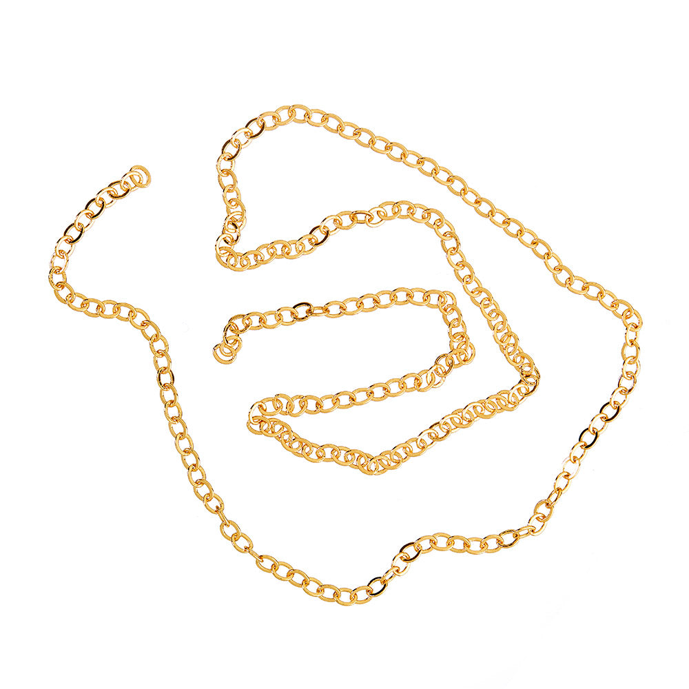 Anchor chain – 45 cm, 18K gold-plated