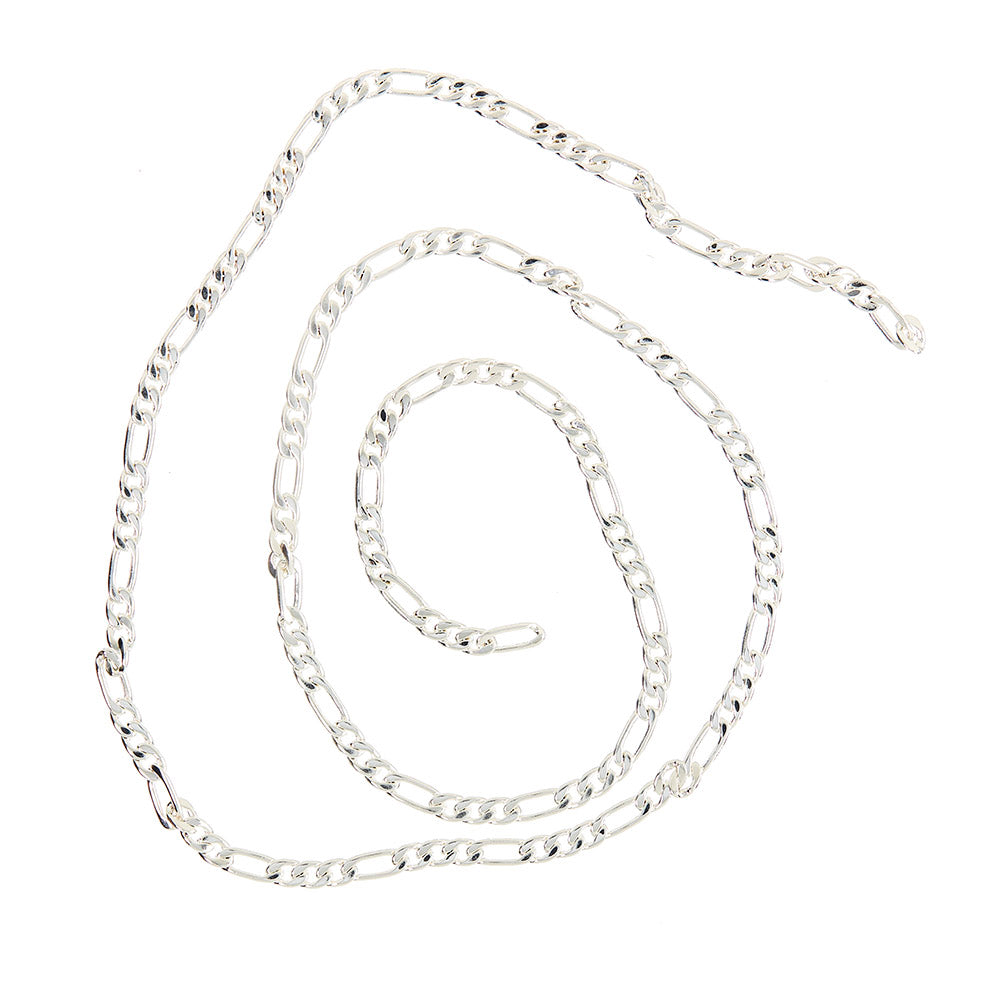 Figaro chain - 45 cm, 925S Sterling silver plated