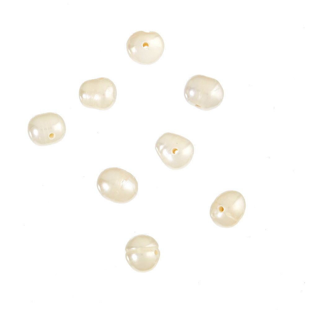 Freshwater pearls - 10 pcs, 6-8 mm 