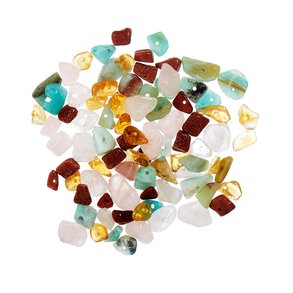 Chips of semi-precious stones - 50 pcs, 5-10 mm 