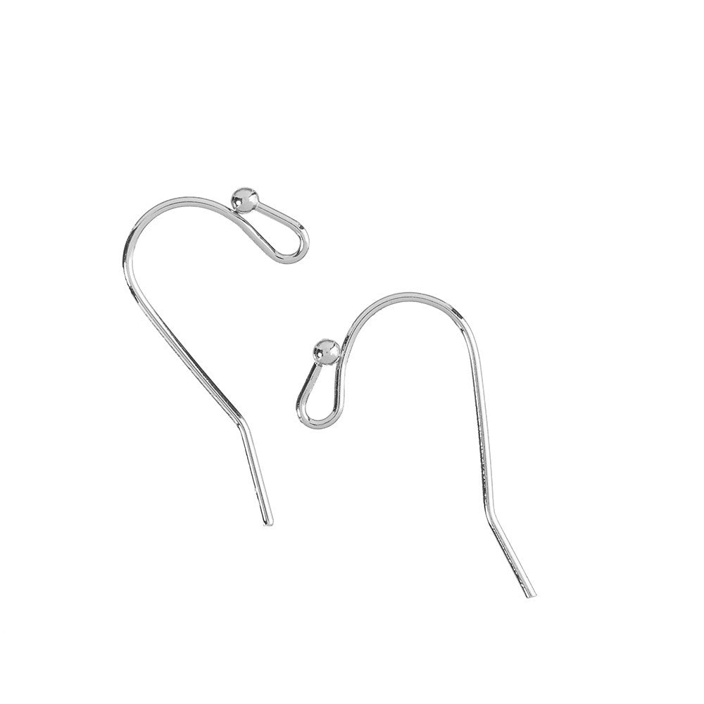 Ear hooks - 925S Sterling silver plated, 1 pair