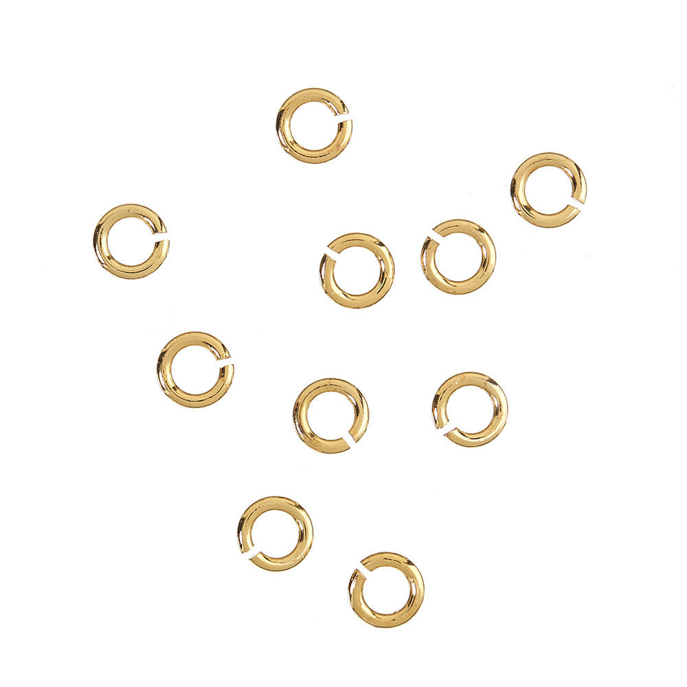 O-rings - 10 pcs, 18K gold-plated