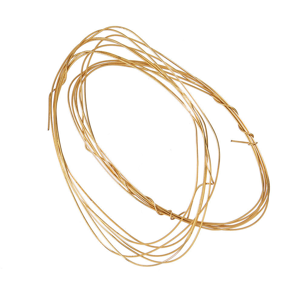 Jewelry wire - 1 meter, 0.3 mm, 18K gold-plated 